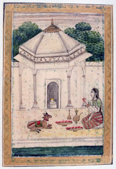 Bhairavi Ragini, Ragamala Album, Scuola del Rajasthan da Unbekannt