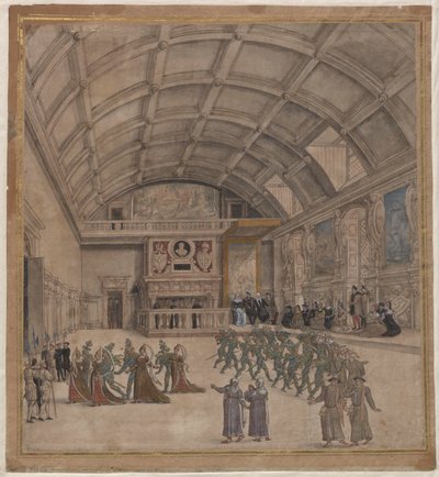Palazzo di Binche durante le celebrazioni nell