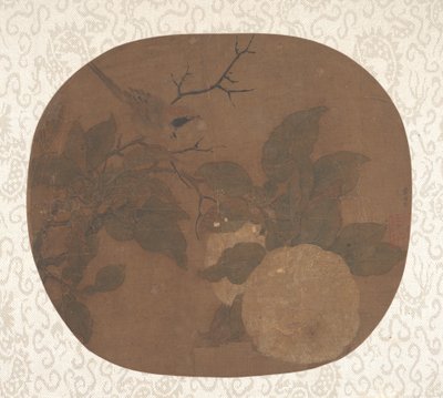 Uccello su un ramo di camelia, ca. 1000 da Unbekannt