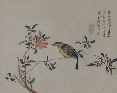Uccello su un Ramo Fiorito, XIX secolo da Unbekannt