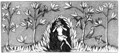 Uccello che fischia, XIV secolo 1849 da Unbekannt