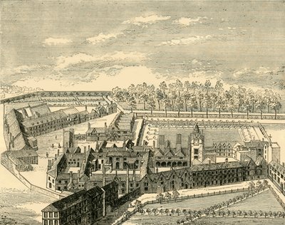 Veduta aerea della vecchia Charterhouse, c1872 da Unbekannt