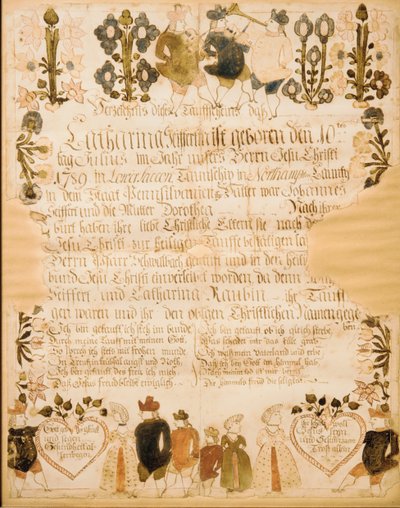 Certificato di Nascita e Battesimo da Unbekannt