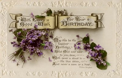 Cartolina di compleanno, c1919 da Unbekannt