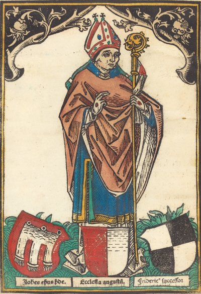 Vescovo di Augusta con tre stemmi da Unbekannt