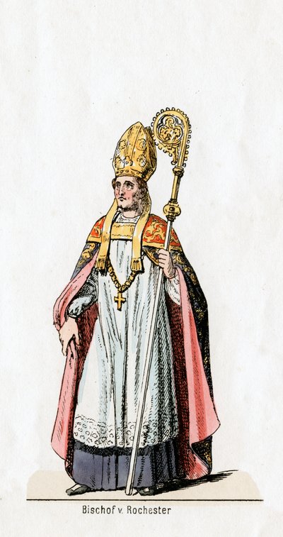 Vescovo di Rochester, costume per il dramma di Shakespeare, Enrico VIII, XIX secolo da Unbekannt