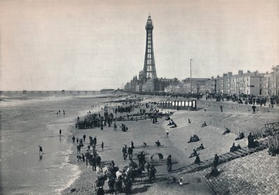 Blackpool - Vista del fronte, con la torre da Unbekannt