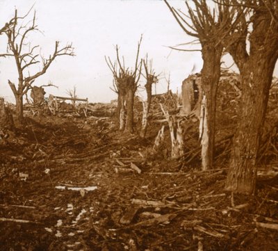 Paesaggio devastato, Belloy-en-Santerre, Francia settentrionale da Unbekannt