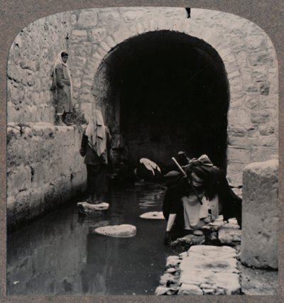Ciechi che lavano gli occhi nella Piscina di Siloe, c1900 da Unbekannt