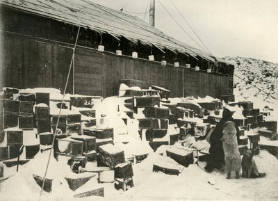 Blocchi di ghiaccio...per determinare il tasso di evaporazione, 1908, 1909 da Unbekannt