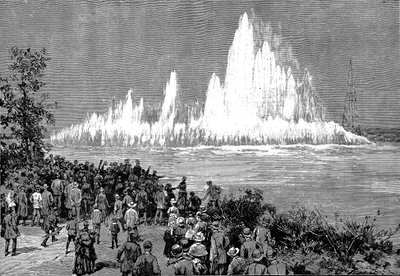 Esplosione di Flood Rock, 1885 da Unbekannt