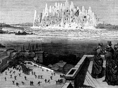 Esplosione di Flood Rock, 1885, 1886 da Unbekannt