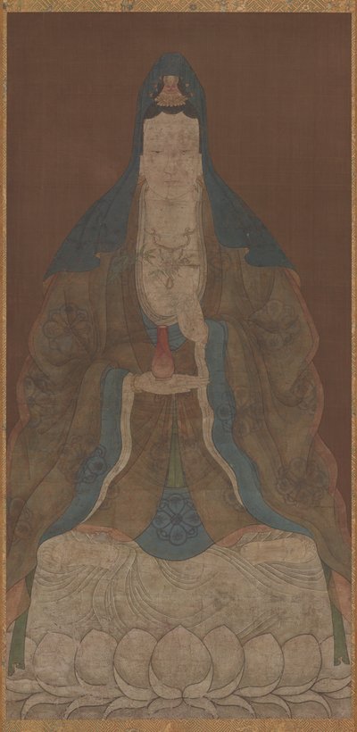 Bodhisattva Avalokiteshvara Guanyin con vaso e ramoscello di salice da Unbekannt