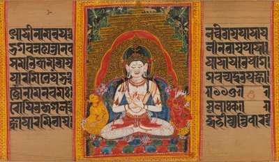 Bodhisattva Maitreya...Manoscritto della Perfezione della Saggezza, inizio XII secolo da Unbekannt