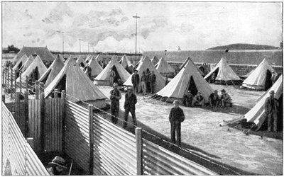 Prigionieri boeri in un campo a Bloemfontein, seconda guerra boera, 1899-1902 da Unbekannt