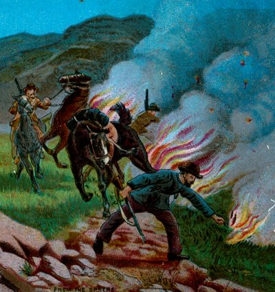 Boeri che incendiano la Veldt, 1900 da Unbekannt