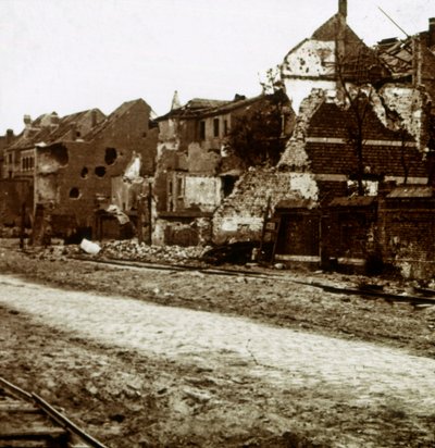 Edifici bombardati, Nieuwpoort, Fiandre, Belgio da Unbekannt