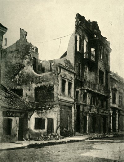 Edifici bombardati a Belgrado, Serbia, Prima Guerra Mondiale, ottobre 1915, c1920 da Unbekannt