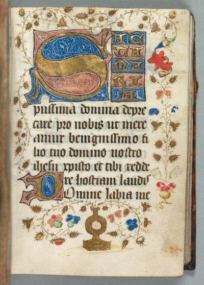 Libro delle Ore Uso di Metz: Fol. 27r, Iniziali Decorate, c. 1440 da Unbekannt