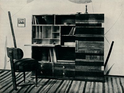 Libreria e sedia. Progettato ed eseguito da Hans Hartl da Unbekannt