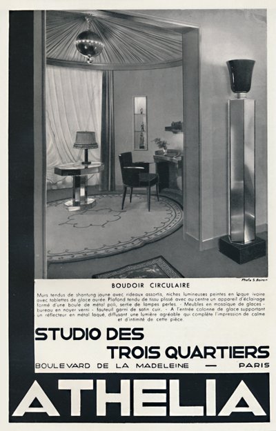 Boudoir Circulaire - Studio Des Trois Quartiers - Athelia, 1933 da Unbekannt