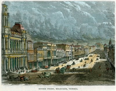 Bourke Street, Melbourne, Victoria, Australia, c1880 da Unbekannt