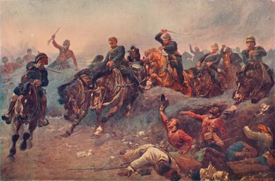 Artiglieria britannica che entra nelle linee nemiche a Tel-el-Kebir, Egitto da Unbekannt