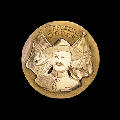 Medaglia britannica della guerra boera che celebra la difesa contro l