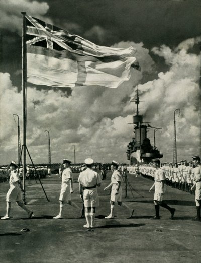 Marinai britannici sul ponte di una portaerei, Seconda Guerra Mondiale, c1943 da Unbekannt