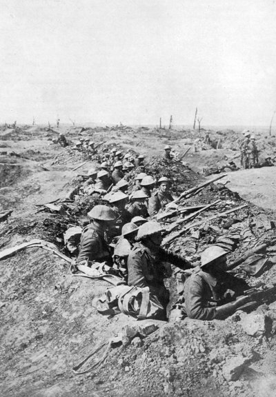 Truppe britanniche sulle alture della Somme, Francia, Prima Guerra Mondiale, 1914-1918, c1920 da Unbekannt