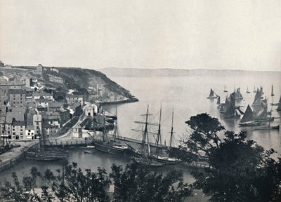 Brixham - La città bassa, mostrando la flotta peschereccia, 1895 da Unbekannt