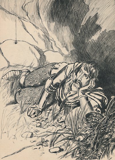 Bruce osserva il ragno, c1907 da Unbekannt