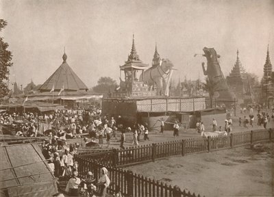 Scena di cremazione buddista. - Un Phoongyi-byan, 1900 da Unbekannt