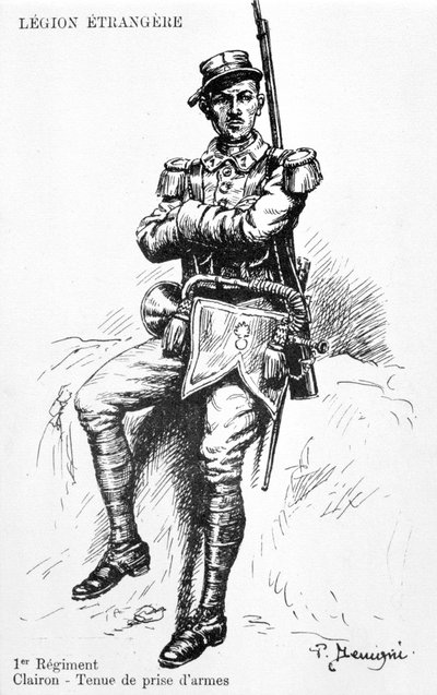 Trombettista, 1° Reggimento della Legione Straniera Francese, XX secolo da Unbekannt