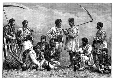 Contadini bulgari, c. 1890 da Unbekannt