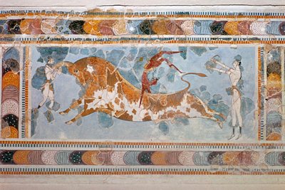 Affresco del salto del toro da Cnosso da Unbekannt