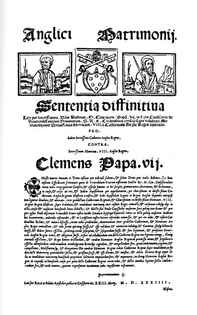 Bolla di Papa Clemente VII contro il divorzio di Enrico VIII, 1530, 1903 da Unbekannt