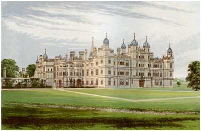 Burghley House, Lincolnshire, casa del Marchese di Exeter, c1880 da Unbekannt