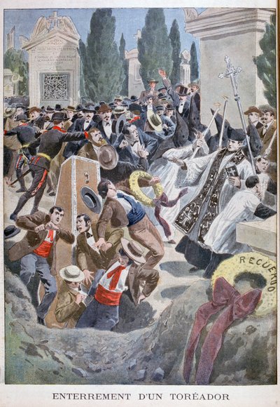 Sepoltura di un torero, Madrid, 1900 da Unbekannt
