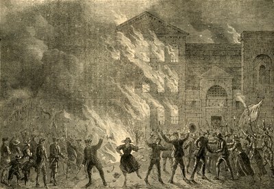 Incendio di Newgate, 1780, c1872 da Unbekannt