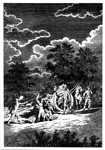Sepoltura delle vittime della Peste di Londra di notte in tombe multiple, 1665 da Unbekannt