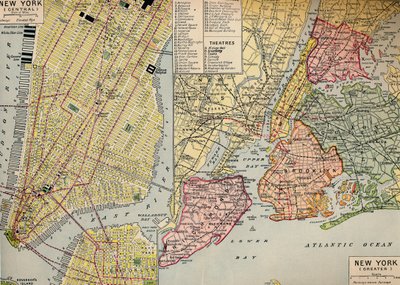 Centro affari di New York alla fine marittima di Manhattan e dintorni, c1930 da Unbekannt