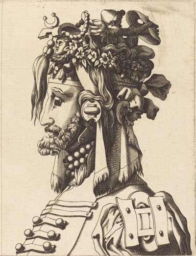 Busto di un uomo in un costume stravagante, 1560-1600 da Unbekannt