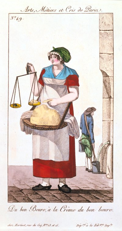 Venditore di burro, 1826 da Unbekannt