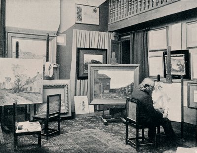 C. Cazin nel suo studio, c1897 da Unbekannt