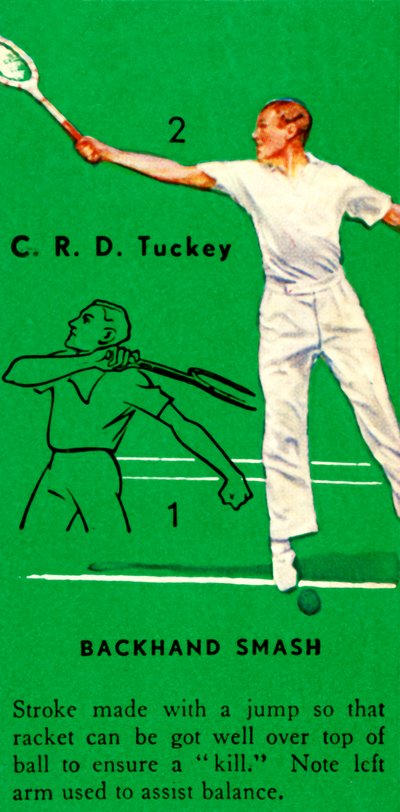 C. R. D. Tuckey - Smash di rovescio, c1935 da Unbekannt