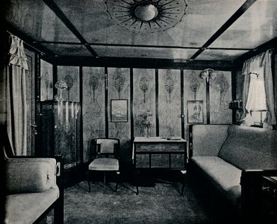 Cabina di lusso sul Lloyd tedesco settentrionale SS. Kronprinzessin Cecilie, c. 1907 da Unbekannt