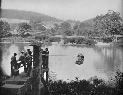 Traghetto a cavo, vicino a La Colle, Penn, c1897 da Unbekannt