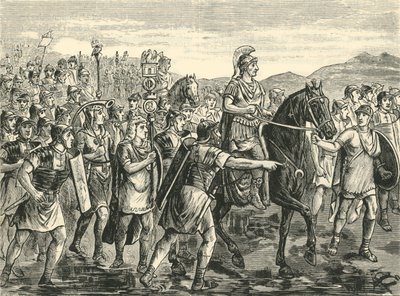Cesare attraversa il Rubicone, 1890 da Unbekannt