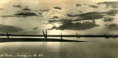 Il Cairo - Sera sul Nilo, c1918-c1939 da Unbekannt